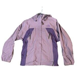 The North Face Women’s Hyvent Purple Heavy Hooded Jacket Nylon Rain Proof Medium